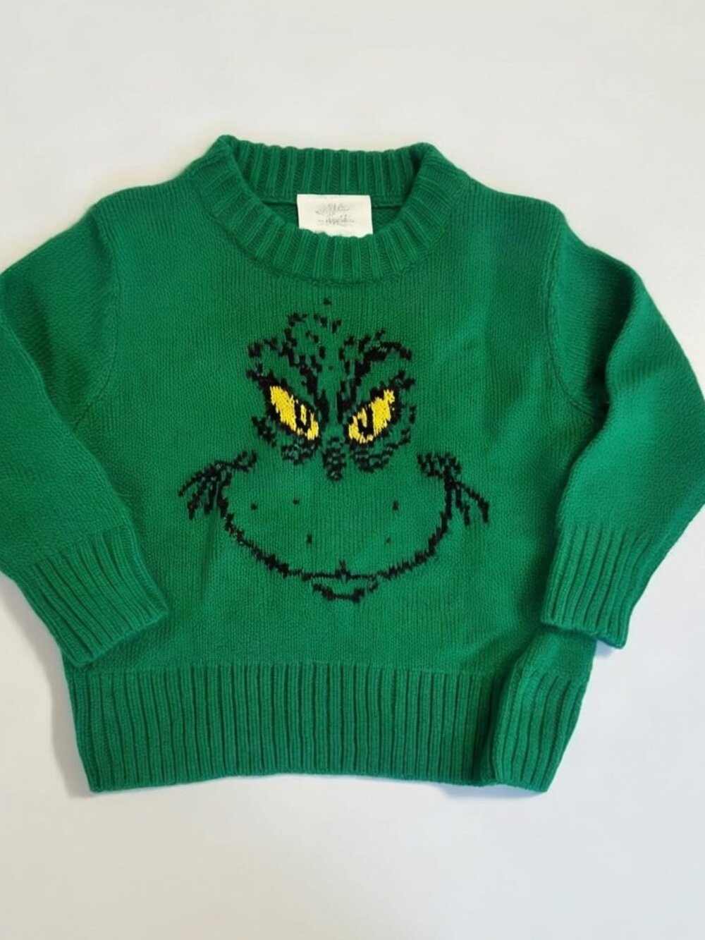 The Grinch Green Knit Christmas Sweater Baby 12M